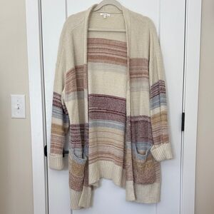 Maurices Eyelash Striped Cardigan